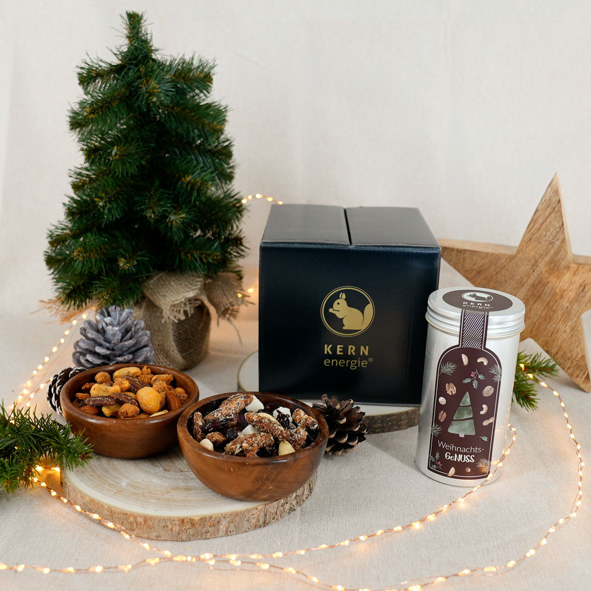 4er Set als individualisiertes Weihnachtsgeschenk für Kunden mit Logo und Gruß