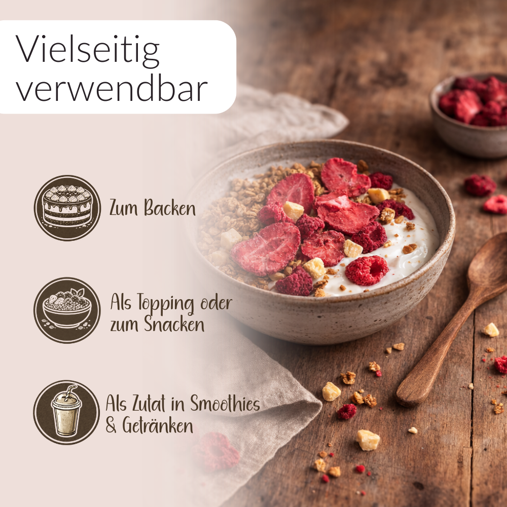 Grafik mit Verwendungsmöglichkeiten  zu Früchten