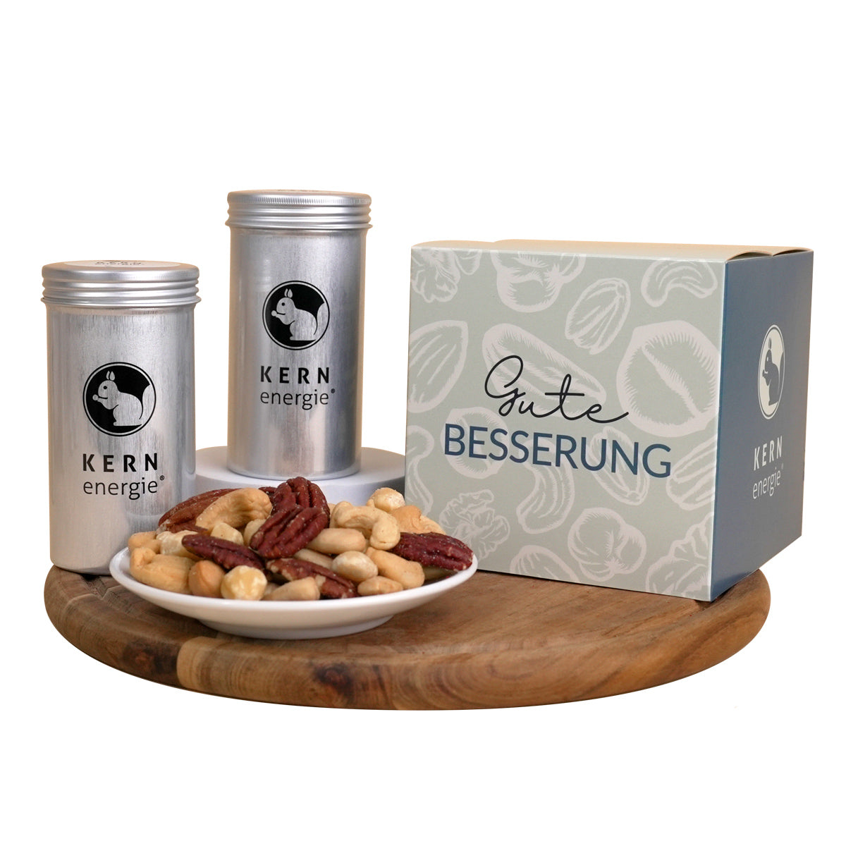 Geschenkkarton "Gute Besserung" mit Nussmischungen 