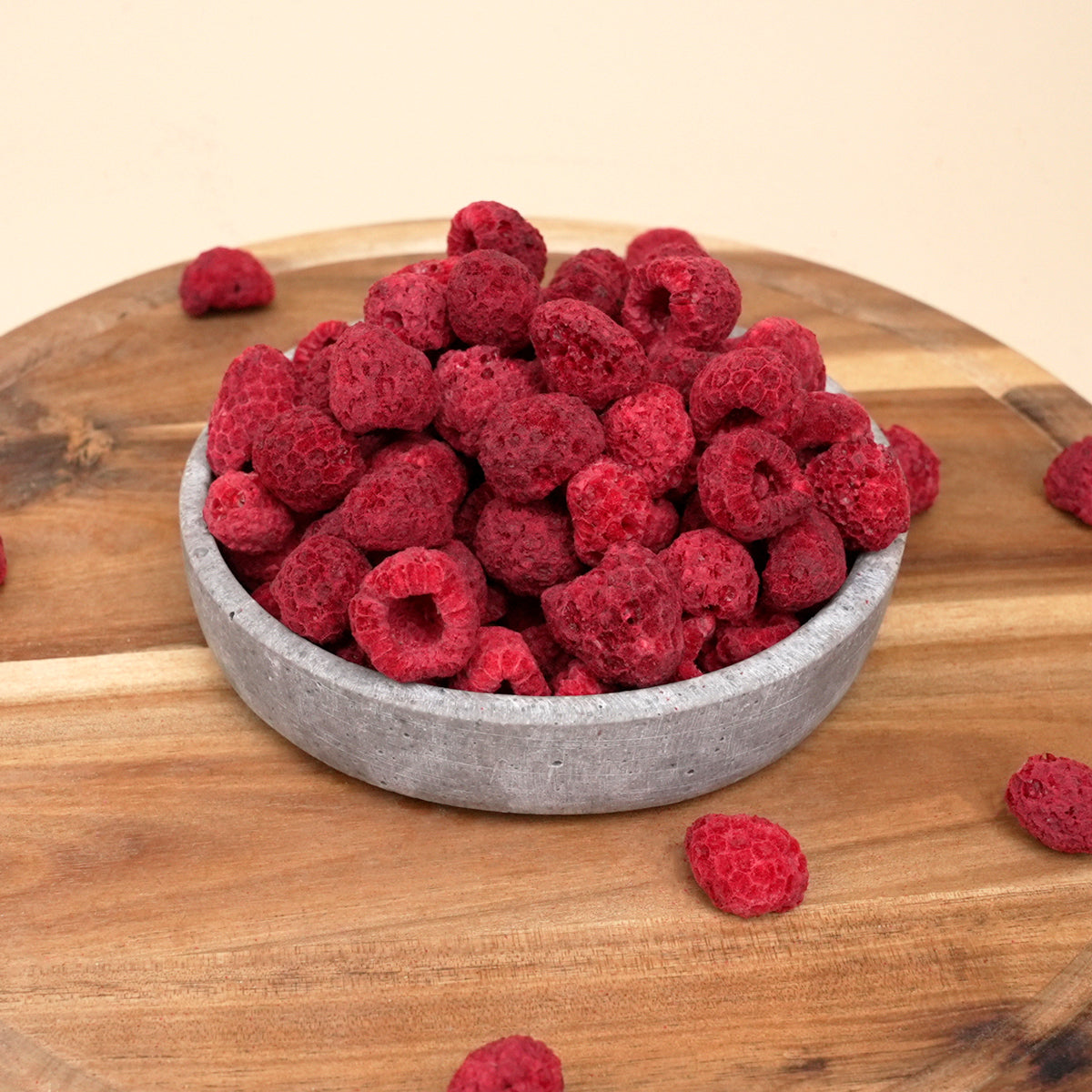 Himbeeren – gefriergetrocknet, ohne Zusätze wie Zucker oder Aromen, perfekt als Snack oder im Müsli