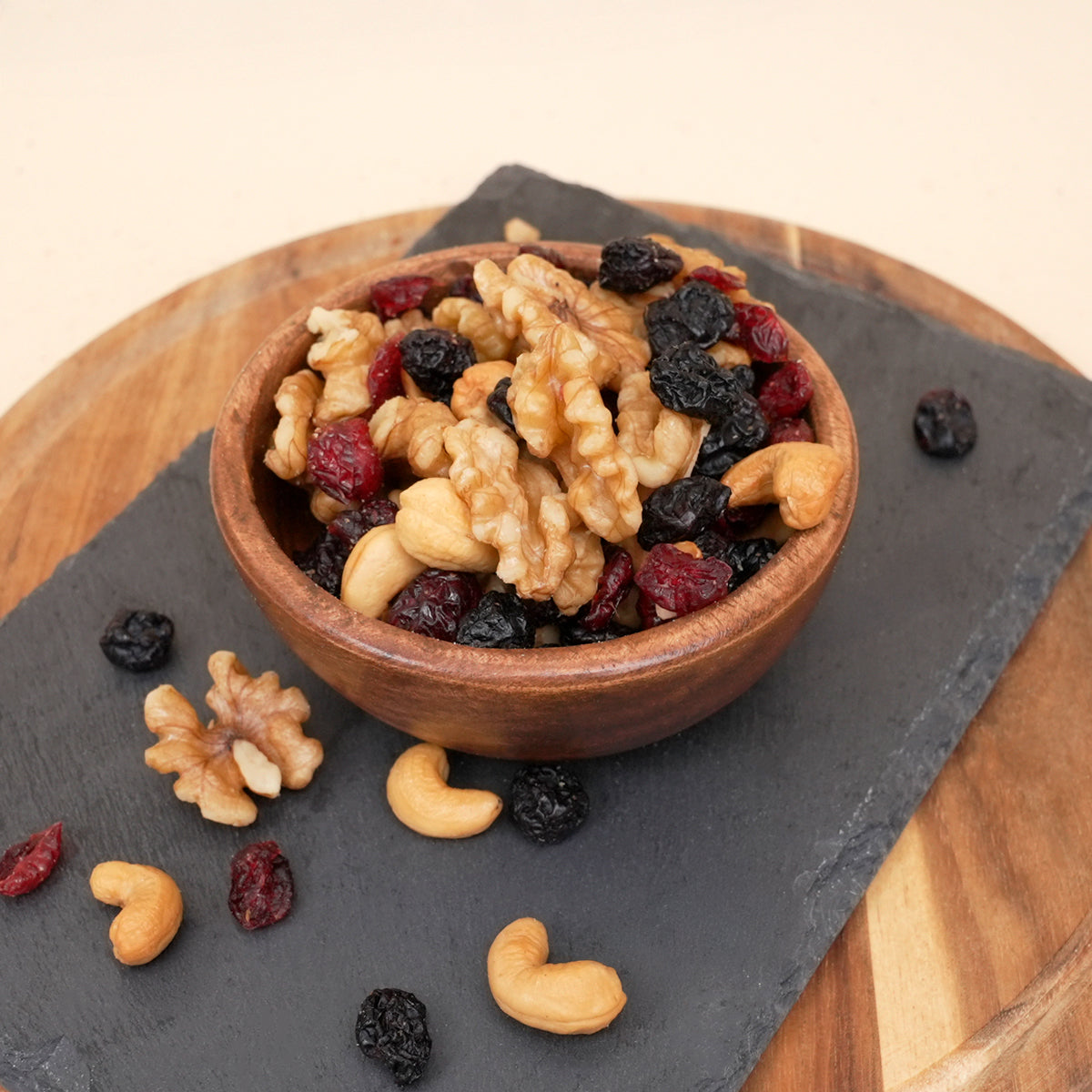 Blaubeeren Melange - naturbelassene Nuss-Frucht-Mischung aus Cranberries, Blaubeeren, Cashews und Walnüssen
