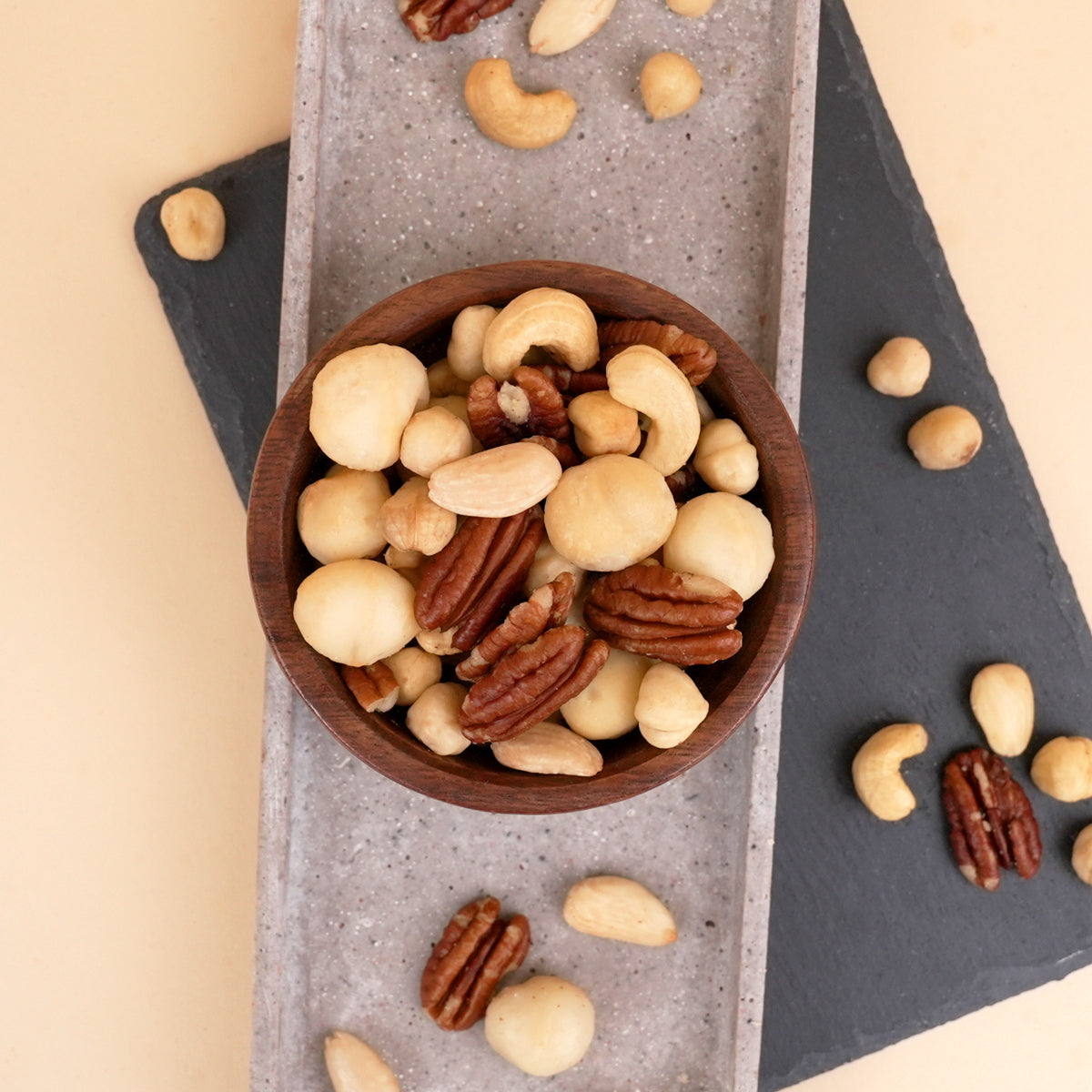 Australian Gold ohne Salz – naturbelassene Mischung aus gerösteten Haselnüssen, Mandeln, Cashews, Pekannüssen, Macadamia