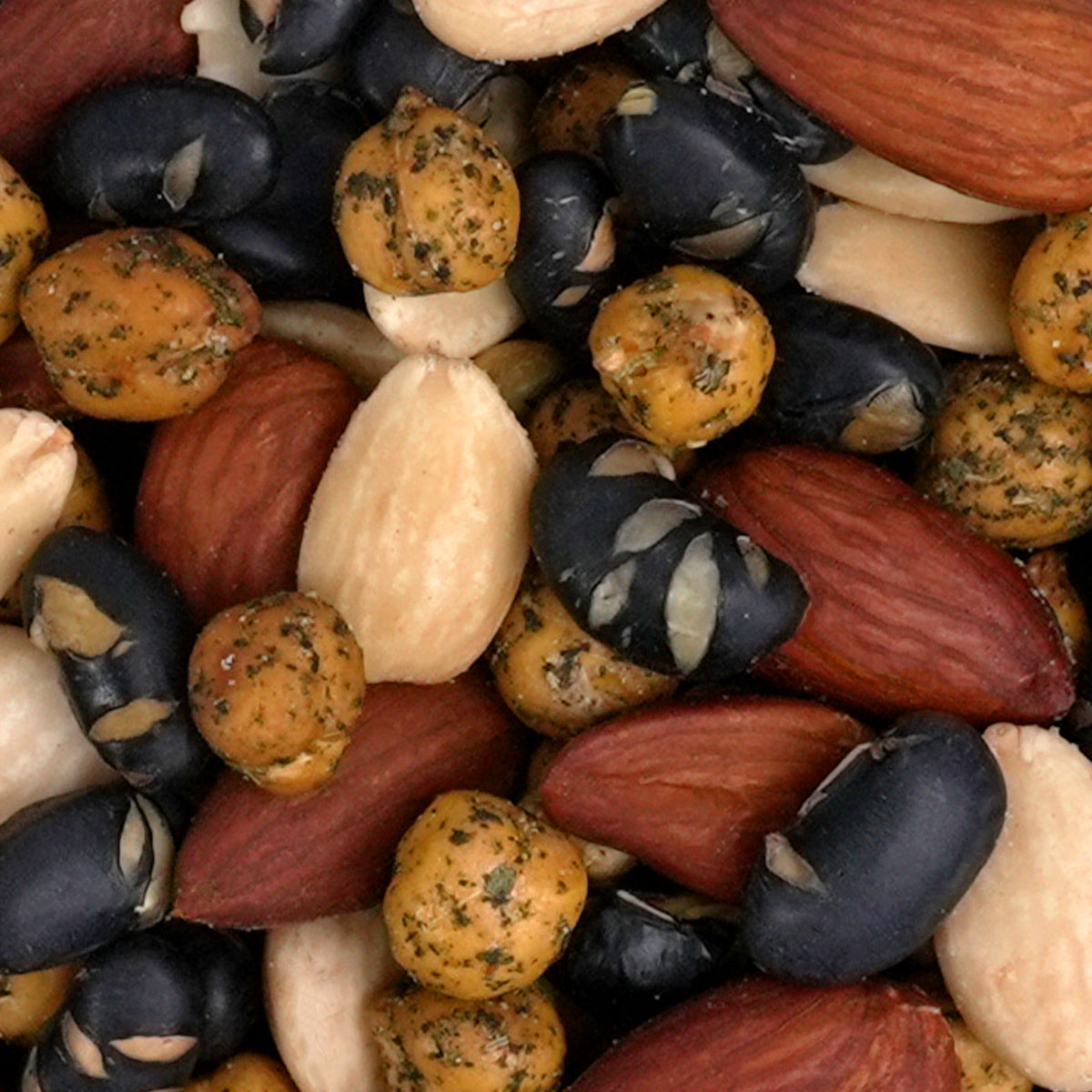 High Protein Provence-würzige Nussmischung,gerösteten Mandeln,Kichererbsen,schwarzen Sojabohnen,(über 25g Protein/100 g)