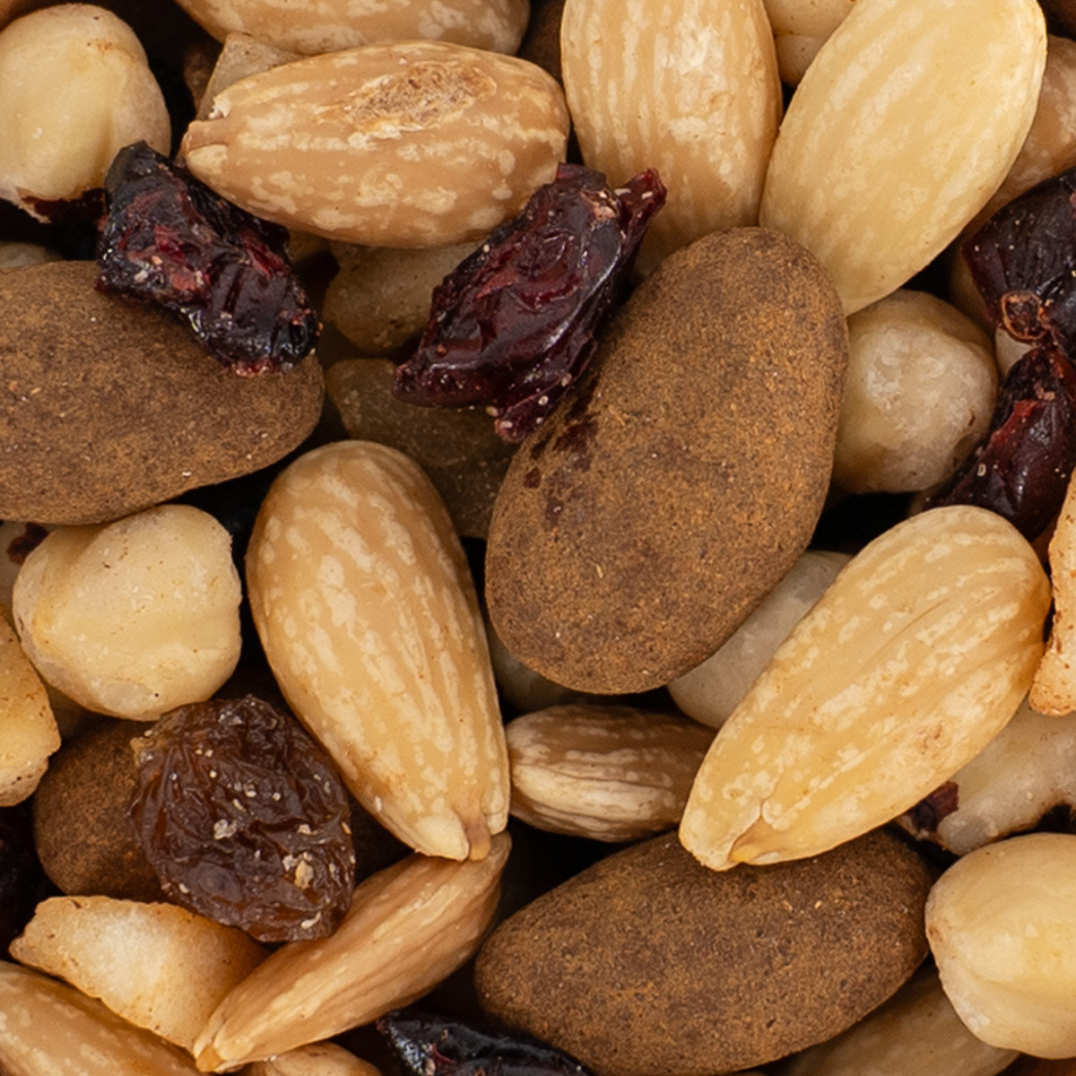Süße Nuss-Frucht-Mischung als Nahaufnahme