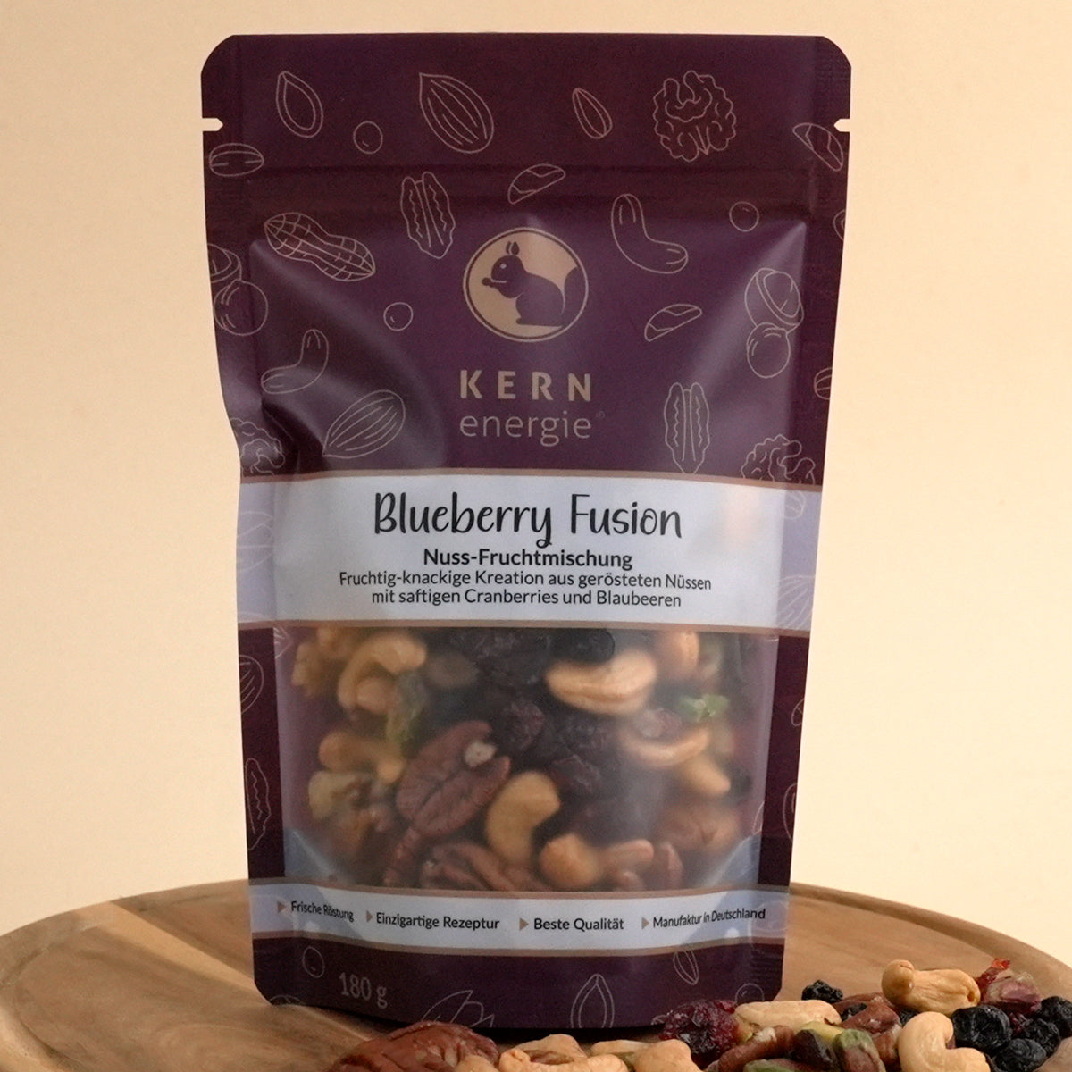 Nuss-Frucht-Mischung Blueberry Fusion in KERNenergie Snack Beutel