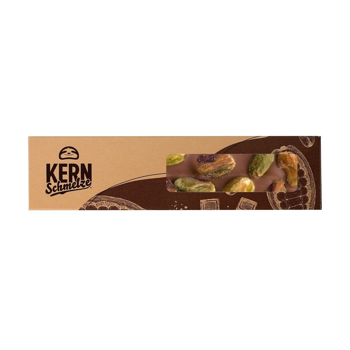 KERNschmelze Dubai Inspiration Riegel, Belgische Vollmilchschokolade mit Pistazienfüllung und gesalzene mit edler Verpackung