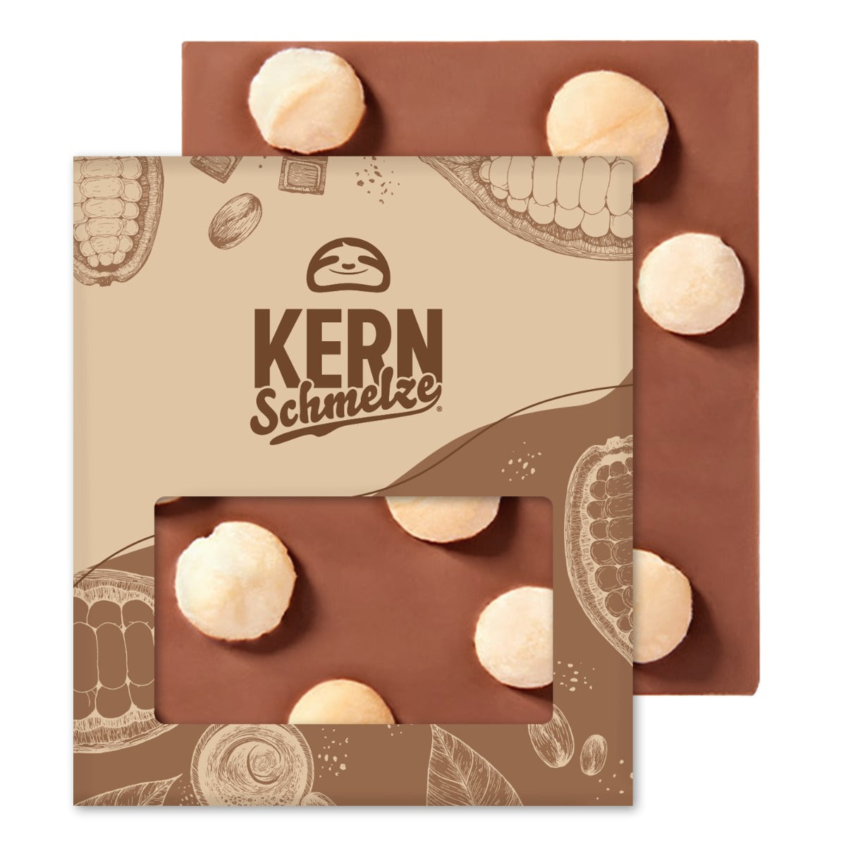Schokoladentafel – Vollmilchschokolade mit Macadamias